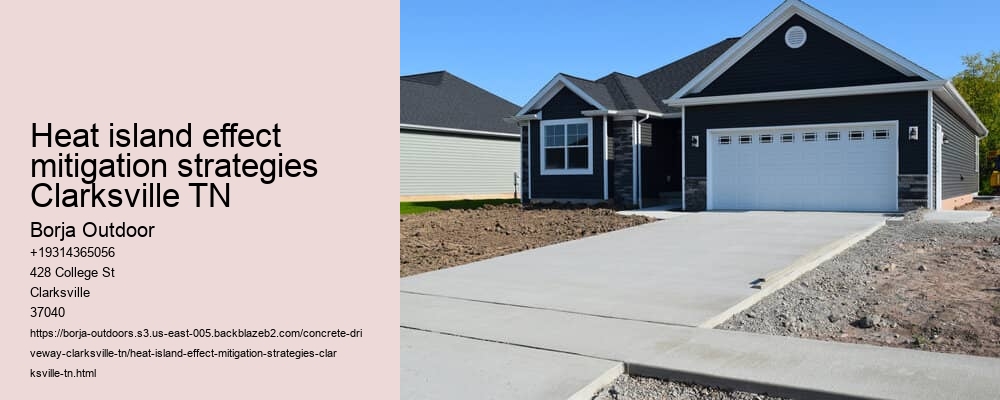 Heat island effect mitigation strategies Clarksville TN
